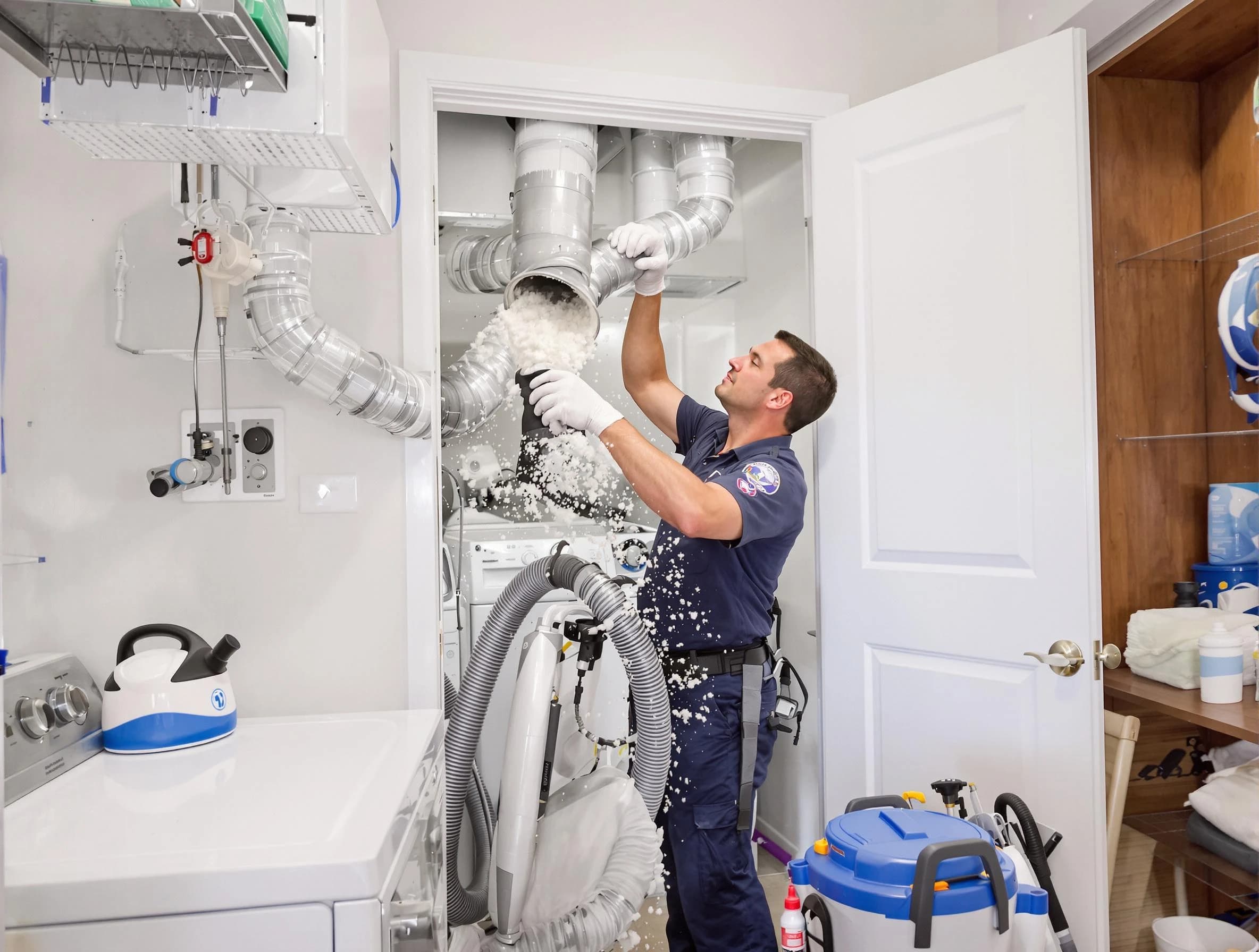 Sandia Heights Dryer Vent Cleaning technician delivering thorough residential dryer vent cleaning service in Sandia Heights